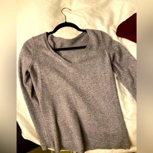 Gray v neck sweater